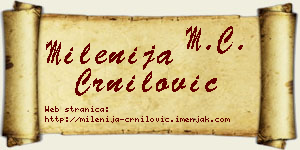Milenija Crnilović vizit kartica